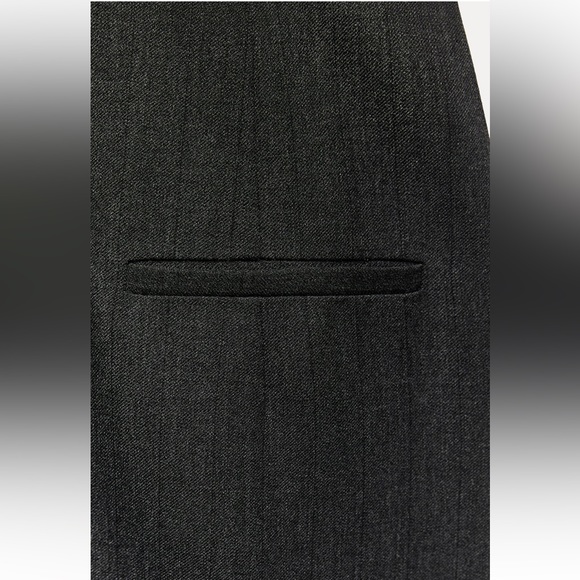 NEW Zara Strapless Charcoal Grey Pinstriped Suit Dress Size S - Picture 10 of 16
